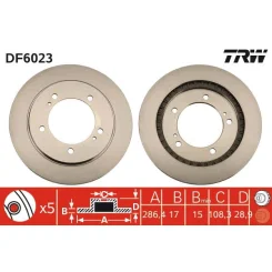 Féktárcsa - TRW (DF6023)