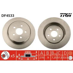 Féktárcsa - TRW (DF4533)