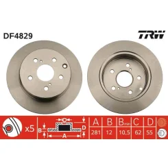 Féktárcsa - TRW (DF4829)