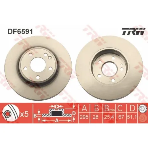 Féktárcsa - TRW (DF6591)