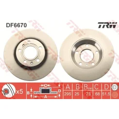 Féktárcsa - TRW (DF6670)