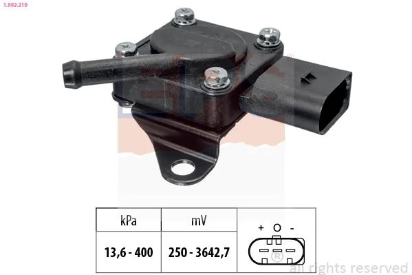 Érzékelő, Kipufogógáz-Nyomás - EPS (1-993-319)