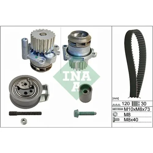Vízpumpa + Fogasszíj Készlet - Schaeffler INA (530009130)