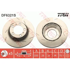 Féktárcsa - TRW (DF6321S)