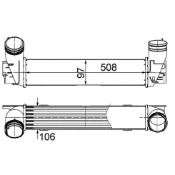 Töltőlevegő-Hűtő - MAHLE (CI489000S)