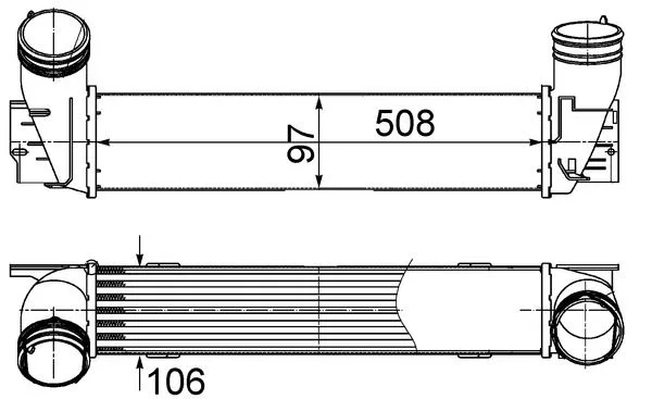 Töltőlevegő-Hűtő - MAHLE (CI489000S)