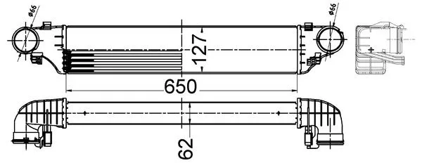 Töltőlevegő-Hűtő - MAHLE (CI505000S)