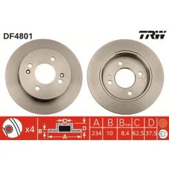 Féktárcsa - TRW (DF4801)