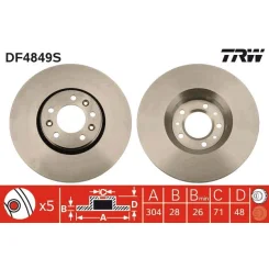 Féktárcsa - TRW (DF4849S)