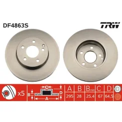 Féktárcsa - TRW (DF4863S)