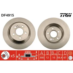 Féktárcsa - TRW (DF4915)