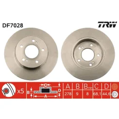 Féktárcsa - TRW (DF7028)