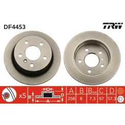 Féktárcsa - TRW (DF4453)