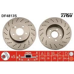Féktárcsa - TRW (DF4813S)