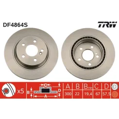 Féktárcsa - TRW (DF4864S)