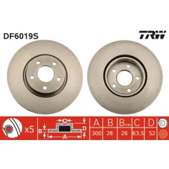 Féktárcsa - TRW (DF6019S)