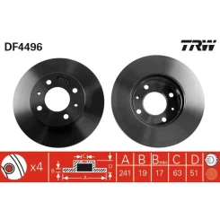 Féktárcsa - TRW (DF4496)