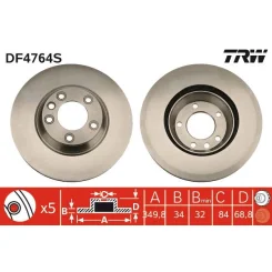 Féktárcsa - TRW (DF4764S)