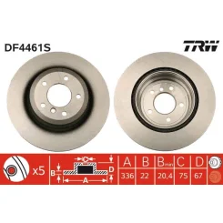 Féktárcsa - TRW (DF4461S)