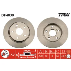 Féktárcsa - TRW (DF4830)