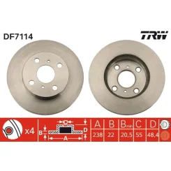 Féktárcsa - TRW (DF7114)