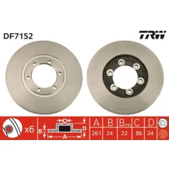 Féktárcsa - TRW (DF7152)