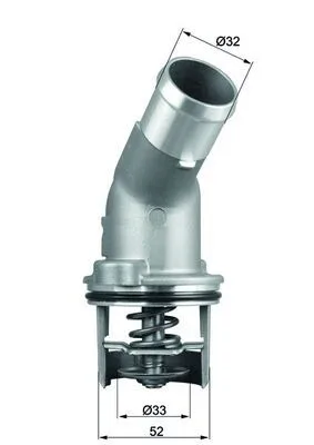 Termosztát, Hűtőfolyadék - MAHLE (TI20592D)