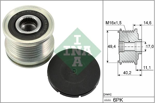 Generátor Szabadonfutó - Schaeffler INA (535012410)