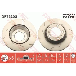 Féktárcsa - TRW (DF6320S)