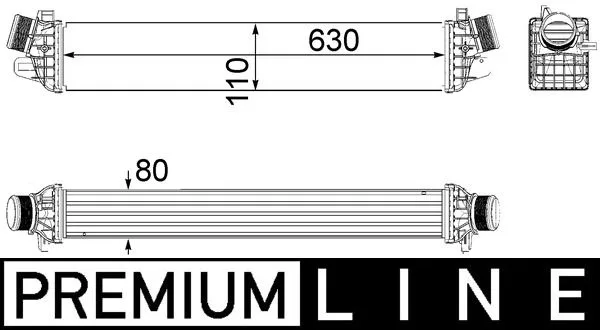 Töltőlevegő-Hűtő - MAHLE (CI258000P)