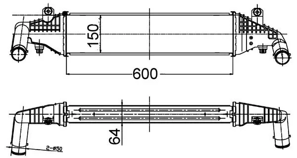 Töltőlevegő-Hűtő - MAHLE (CI504000S)