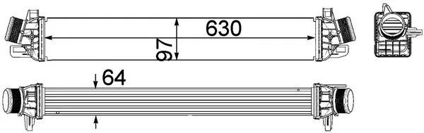 Töltőlevegő-Hűtő - MAHLE (CI259000P)