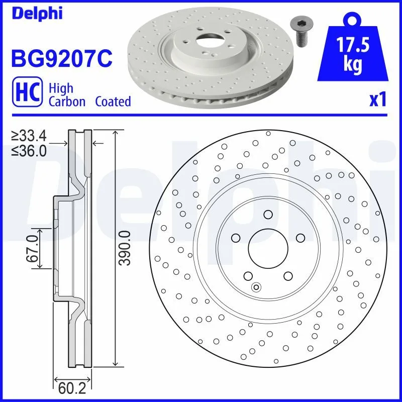 Féktárcsa - DELPHI (BG9207C)