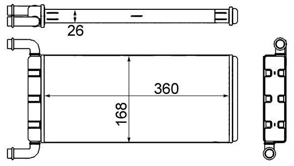 Hőcserélő, Belső Tér Fűtés - MAHLE (AH241000S)