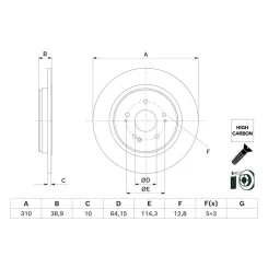 Tarcza Ham. Honda T. E Zc7 Electric 19- - BOSCH (0986479H57)