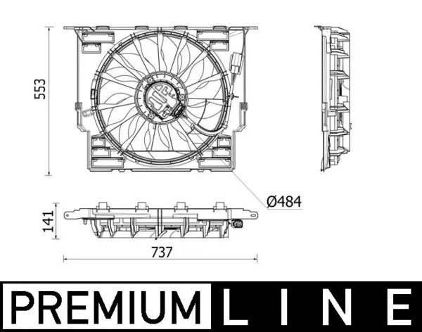 Ventilátor, Motorhűtés - MAHLE (CFF543000P)