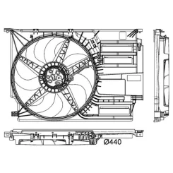Ventilátor, Motorhűtés - MAHLE (CFF403000P)