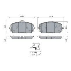 Klocki Ham. Db P. C254/X254/W206/W214 1,5-3,0 21- - BOSCH (0986460282)