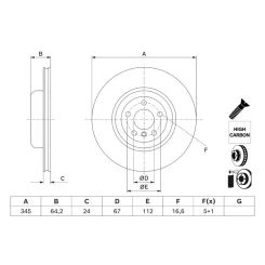 Tarcza Ham. Bmw T. 4/5/7/X3 1,6-3,0 21- - BOSCH (0986479J71)