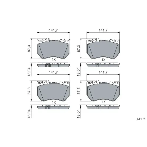 Klocki Ham. Db P. C236/W206/W214/X254 1,5-3,0 21- - BOSCH (0986460288)