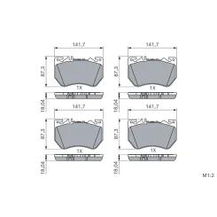 Klocki Ham. Db P. C236/W206/W214/X254 1,5-3,0 21- - BOSCH (0986460288)