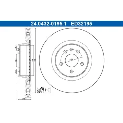 Tarcza Ham. Tesla P. Model S/X 12- - ATE (24.0432-0195.1)