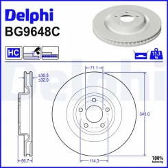 Tarcza Ham. Ford P. Explorer 3,0 Hybrid 19- - DELPHI (BG9648C)