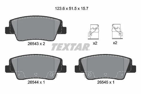 Klocki Ham. Kia T. Ev6 21- - TEXTAR (2654301)