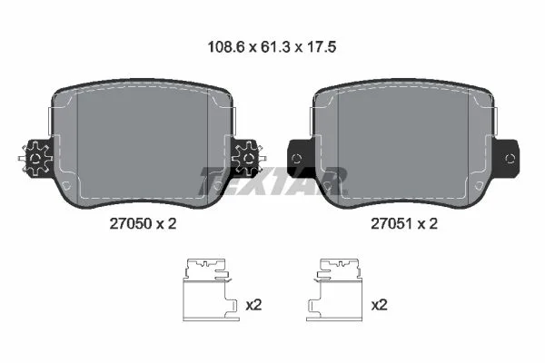Klocki Ham. Alpine T. A110 1,8 17- - TEXTAR (2705001)