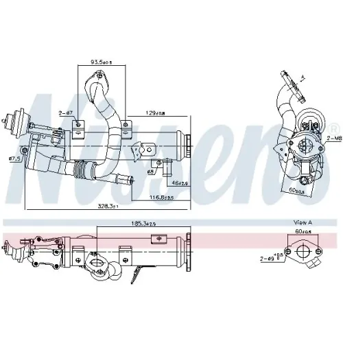 Chłodnica Zaworu Egr Vw 2,0Tdi (Moduł) - NISSENS (NIS989448)