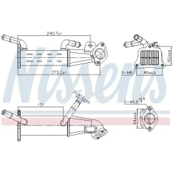 Chłodnica Zaworu Egr Ford 2,2Tdci - NISSENS (NIS989451)