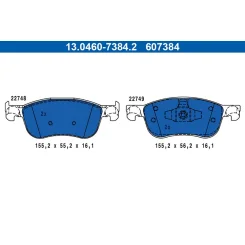 Klocki Ham. Ford P. Fiesta 1,0-1,1/1,5 Tdci 17- - ATE (13.0460-7384.2)