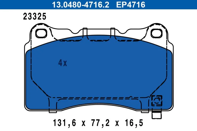 Klocki Ham. Tesla P. Model S/X 12- - ATE (13.0480-4716.2)