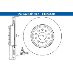 Tarcza Ham. Vw P. Id.3 19- - ATE (24.0423-0130.1)